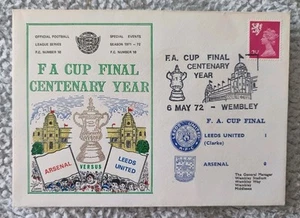 LEEDS UNITED v ARSENAL 1972 FA CUP FINAL FIRST DAY COVER - Picture 1 of 3