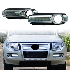 LED Daytime Running Lights DRL for Mitsubishi Pajero Montero V93 V97 2015-2019 - Picture 1 of 12