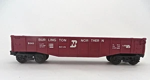 LIONEL 9141 Very Scarce Burlington Northern Gondola in Tuscan Red Low Ship. - Picture 1 of 5