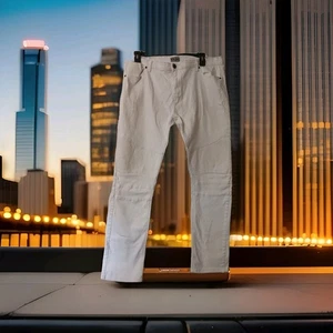 Pantalones de mezclilla para hombre marca negra talla 40x32 descoloridos blancos lavados claros - Imagen 1 de 17