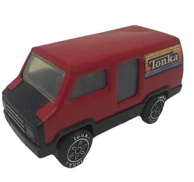 Винтажный 1979 Tonka красный фургон игрушка Гонконг мини автомобиль ретро коллекционный - Изображение 1 из 4
