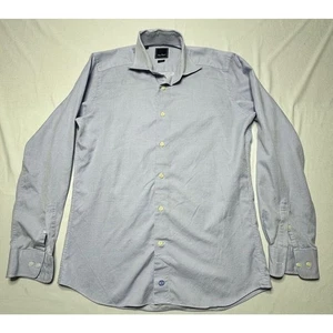 David Donahue Men's Blue/White Trim Fit Button Up Shirt - S (15.5 - 34/35) READ - Picture 1 of 5