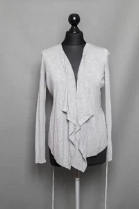 HUGO BOSS ORANGE Damen Cardigan Strickjacke Iruwa S grau hellgrau + Seide B1042 - Bild 1 von 5