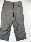 Ll Bean Hiking Pants Women Size 10 Reg 100% Nylon 0 Dua2 Gray Green