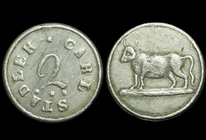 WERTMARKE: Blei-Marke "2". CARL STADLER KARLSBAD / BÖHMEN ⇒ KARLOVY VARY. - Bild 1 von 1