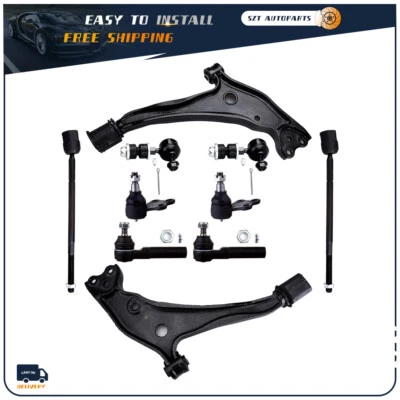 For Nissan Quest 1999-2002 Front Lower Control Arms Ball Joints Tie Rods 10Pcs - Image 1 of 4