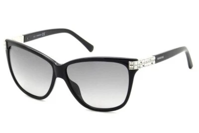 Gafas de sol Swarovski SW137 01B negro 01B ojo de gato marco de plástico 59-12-135 SW137 Foto 1 de 2
