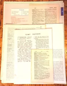 BOGO Foreign Lang. Junk Journal Pgs French Spanish Italian Chinese Russian Vtg. - Picture 1 of 7