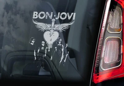 STICKER INTERNATIONAL Adesivo auto BON JOVI, decalcomania musica rock band vinile insegna finestra stampa artistica regalo V01