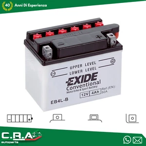 Exide EB4L-B Batteria Moto Scooter Quad 12V 4Ah Cca-En 50 A Yb4L-B 120X70X95 - Bild 1 von 4