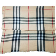 Burberry Oversized Nova Check Scarf 28x72 Cashmere