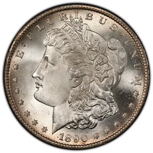 1890-S $1 Morgan PCGS MS65 Phenomenal Flashy Blast White Frosty Gem Clean Cheek! - Picture 1 of 5