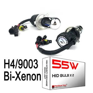 55W H4 9003 Heavy Duty Bi-Xenon Dual Beams HiLo HID Replacement Headlight Bulbs - Picture 1 of 17