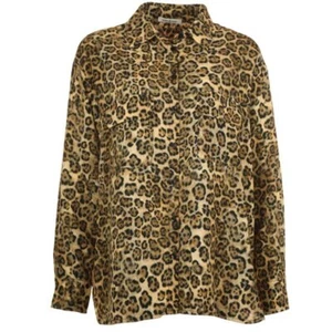 Funky Stuff Bluse Leo Beige Braun Schwarz Gr. S,L,XL VP 129,95 € - Bild 1 von 3