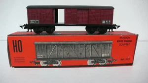 JOUEF "HO" WAGON COUVERT TP REF 653 PLASTIQUE 1959/68 Lg14cm TBE BOITE - Picture 1 of 6
