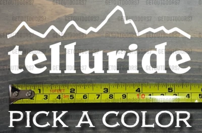 Telluride Sticker 5.5" Colorado Ski Mountain Snowboard Decal Silverton XO