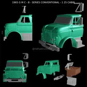 1/25 th scale 3d printed 1965 G M M C - B - CONVENTIONAL SERIES - Picture 1 of 2