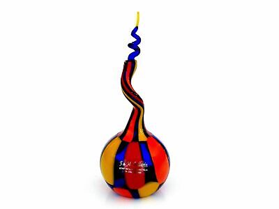 Signed & Certificate Murano Glass Ballarin Art Glass Spiral Bottle With Stopper • 8.71€