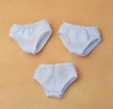 3pcs/lot White Handmade Underwear Briefs For 11.5" 1/6 Girl Doll Undergarment