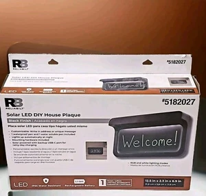 Reliabilt Solar & USB LED House Plague Black Finish Customizable DIY new  - Picture 1 of 3