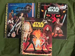 3 Star Wars books, Little Golden Books Star Wars Lot Sith Skywalker, Phantom - Picture 1 of 1