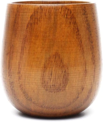 Taza de té de madera natural taza de madera maciza para café agua jugo de leche  Foto 1 de 4