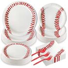 200 Pieces Party Plates Napkins Supplies Birthday Party Decorations Baseball
