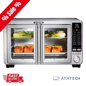 Gourmia XL Digital Air Fryer Toaster Oven Stainless Steel (GOOD) with probe - Picture 1 of 8