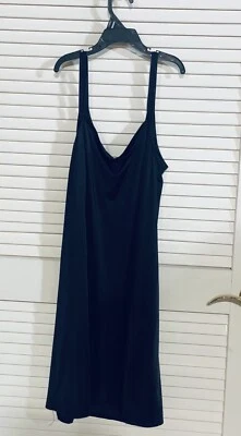Vestido Lencería Vanity Fair Negro Sin Mangas Completa Talla 18 36/42 Mujer Usado en Excelente Condición Hecho en EE. UU. Foto 1 de 4