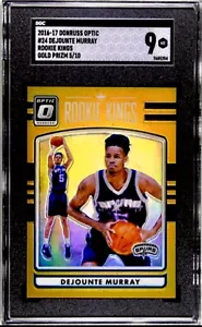 Jersey #5/10 1/1 SGC 9 RC Dejounte Murray 2016-17 Optic 1st Yr Gold Prizm Rookie - Picture 1 of 3