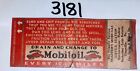 Vintage Match Book Mobiloil Gas And Oil