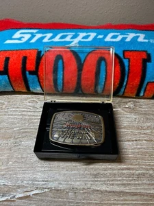 Vintage Snap-on Tools 1988 Leading The Way Brass Belt Buckle SSX-1232 free ship - Picture 1 of 7