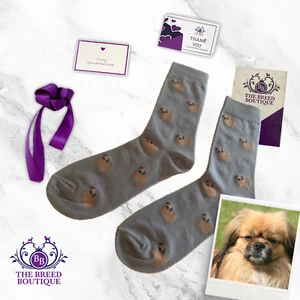 TIBETAN SPANIEL SOCKS UNISEX FUN ONE SIZE FIT UK ADULT SIZE 5-11 EU 38-46 - Picture 1 of 9