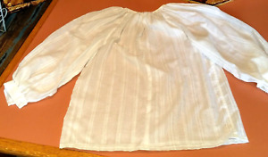 Child's Civil War Style Cream 100% Cotton Guimpe Blouse Size 2-4 Small 22-23"
