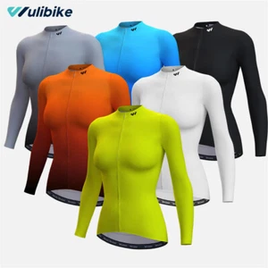 Langarm Radtrikot Damen Slim Fit schnelltrockend atmungsaktiv Radsport Trikot - Bild 1 von 15