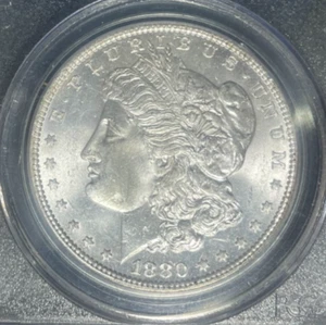 Dólar de plata Morgan 1880~PCGS MS 65 ~HERMOSA MONEDA~ REF#7993 - Imagen 1 de 4