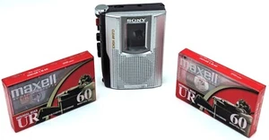 Sony TCM-150 Clear Voice Cassette Corder Personal Voice Recorder w/ 2x NEW Tapes - Picture 1 of 14