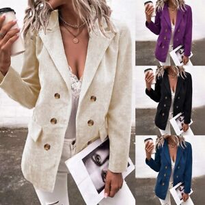 Jacket Outwear Blazer Coat Open Front Cardigan Outwear Slim Fit Solid Color