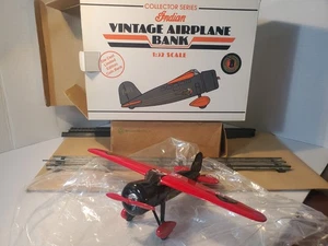 Indian Motorcycles Vintage Vega Airplane Coin Bank 1:32 Diecast LE OB 1992 - Picture 1 of 17