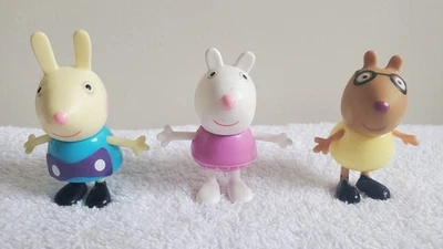 Peppa Pig & Friends Lote de 3 Figuras Diferentes Rebecca Pedro y Suzy  Foto 1 de 2