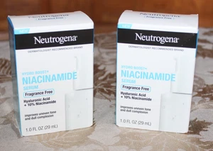 New Lot of 2 Boxes Neutrogena Hydro Boost + 10% Niacinamide Serum 1.0 fl oz - Picture 1 of 6