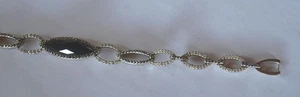 Vintage Sterling Silber 925 schwarzer Onyx Markasiten Armband gepunzt - Bild 1 von 6