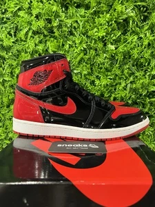 USED Air Jordan 1 Retro High OG Patent Bred 555088-063 SIZE 9.5M OG ALL - Picture 1 of 7