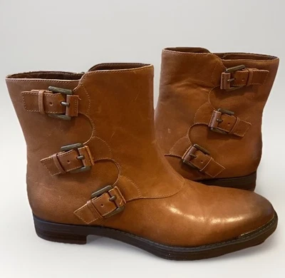 Enzo Angiolini Elliot Botas Mujer Talla 9.5 Marrón Cuero Hebilla Botines Foto 1 de 4