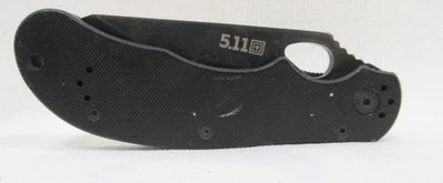 5.11 Mike Vellekamp Bladetech Design 0311 Pocket Knife AUS8 Steel Black Tanto - Image 1 of 4