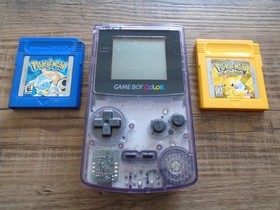 Nintendo GBC CGB-001 AP w/ Pokemon Blue & Yellow games, game boy color USA