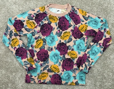 Nike Suéter Para Mujer Extra Pequeño Icono Choque Floral Sudadera Rosa DM6267 609 Foto 1 de 4