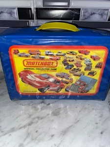 Vintage Matchbox Official Collector Carry Case Holds 48 Cars Blue Vinyl 1980s - Picture 1 of 7