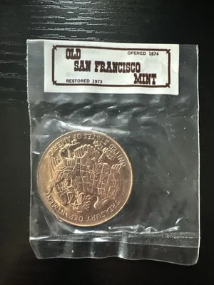 1874-1937 Old San Francisco Mint Treasury 1oz Commemorative Medal Coin Sealed - Image 1 of 4