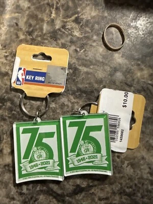 Lot of 2 Vintage NBA Boston Celtics 75 years Logo Key Ring / Keychain, Wincraft - Image 1 of 2